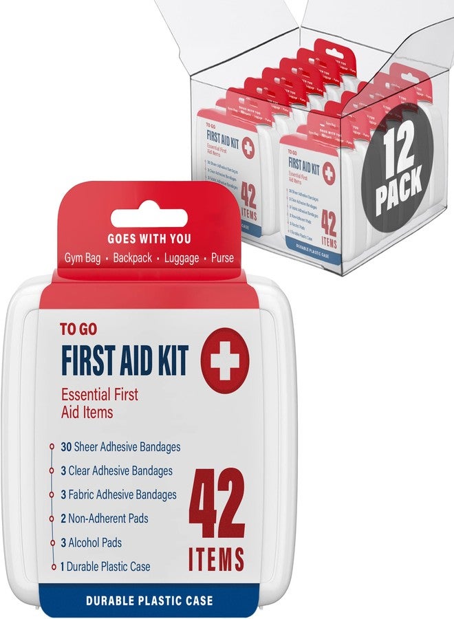 DecorRack 500 Piece First Aid Kit, 12 Individual Boxes of 42 Items Each, First Aid Kit for Car, Home, School, Office, Minor Cuts, Scrapes, Travel, Sports, Field Trips or Camping (500pcs, 12 Pack) - Image 1